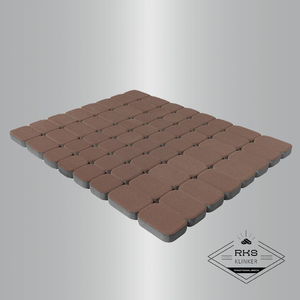 Тротуарная плитка BRAER, Классико Дуо, Винный, h=40 мм