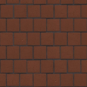 Клинкер тротуарный ЛСР "Эдинбург" темно-красный Квадро