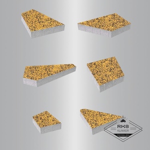 Тротуарная плитка ОРИГАМИ - Б.4.Фсм.8, Листопад гладкий, Янтарь