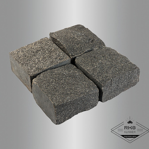 Гранитная брусчатка Габбро Другорецкое, Карандаш, 100x100 мм
