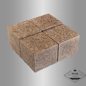 Гранитная брусчатка Куртинский, Пиленая, 100x100 мм