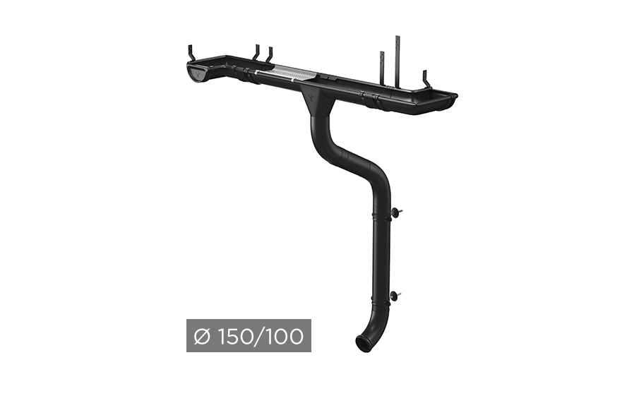 Водосточная система AQUASYSTEM PU MATT 150/100 мм RAL 9005 в Волгограде