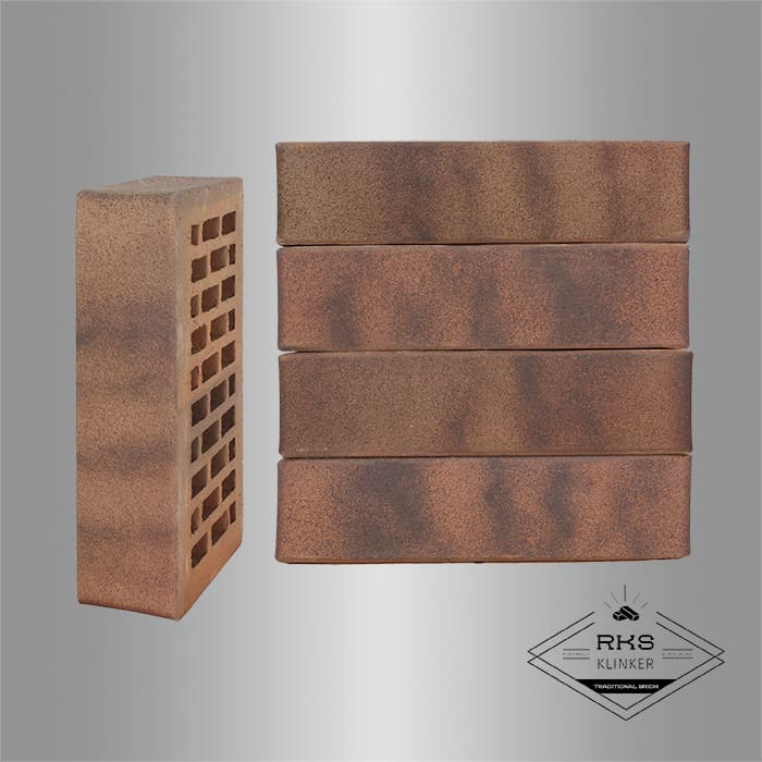 Кирпич облицовочный ЛСР, Ореховый флэш, Гладкий, 1НФ в Волгограде