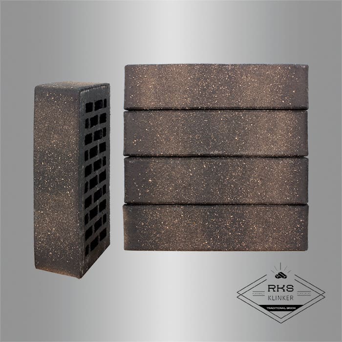 Кирпич облицовочный ЛСР, Графитовый с посыпкой, Гладкий, 1НФ в Волгограде