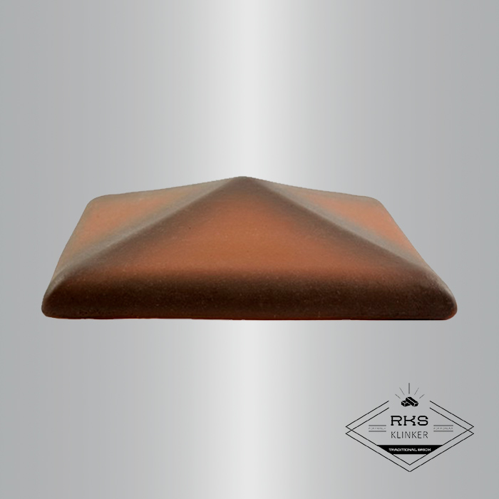 Клинкерный колпак на столб ZG Clinker, С42 425х425 мм, каштановый в Волгограде