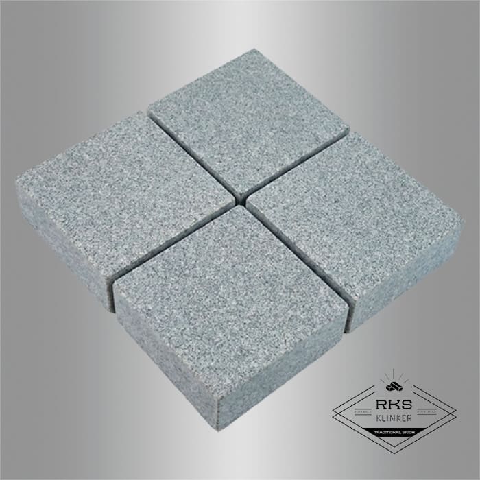 Гранитная брусчатка RKS SLATE Сильвер Пёрл, пиленая 100х100 мм в Волгограде