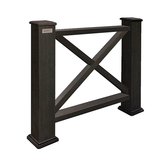 Ограждение из ДПК Outdoor, Кантри, 3D STORM, Black в Волгограде