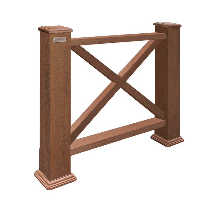 Ограждение из ДПК Outdoor, Кантри, 3D STORM, Brown в Волгограде