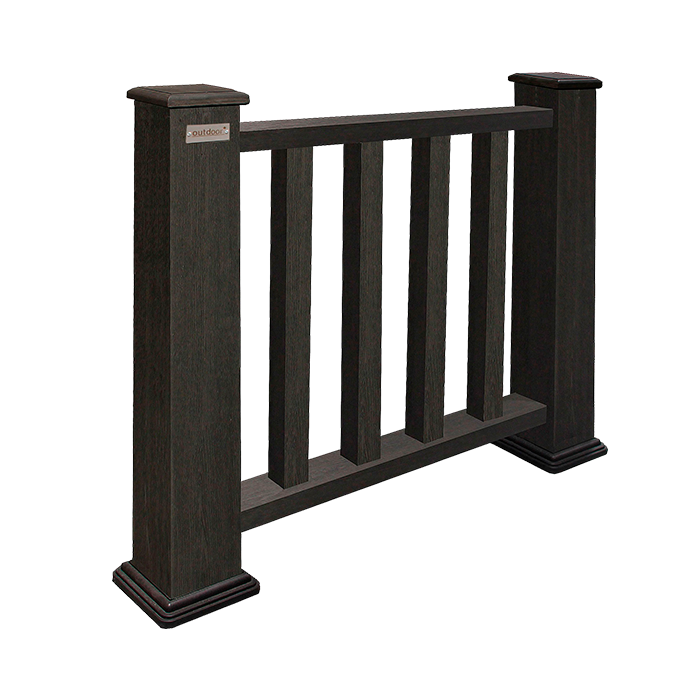 Ограждение из ДПК Outdoor, Классик, 3D STORM, Black в Волгограде