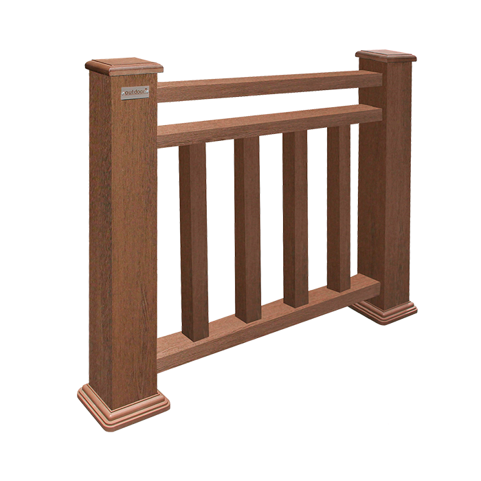 Ограждение из ДПК Outdoor, Классик плюс, 3D STORM, Brown в Волгограде