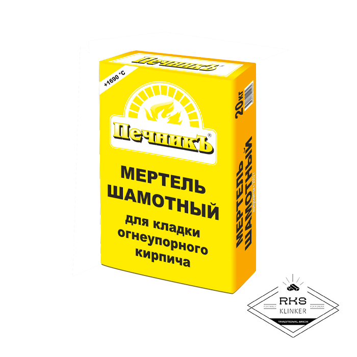 Мертель шамотный для кладки огнеупорного кирпича, 20 кг в Волгограде