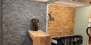 Черный натуральный камень в интерьере фото идеи 3D панели RKS SLATE Сланец Black Slate Country (5)