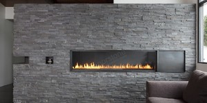Облицовка камина черным камнем фото 3D панели RKS SLATE Сланец Black Slate купить в РКС Клинкер (5)