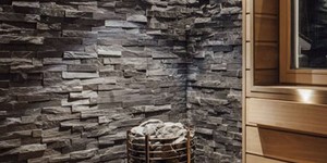 Камень за печь в сауне и бане купить с доставкой 3D панели RKS SLATE Сланец Matt Black Slate Classic (1)