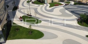 Тротуарная плитка БРАЕР Классико круговая белый серый графитовый - узоры для тротуара и дорожек  (4)